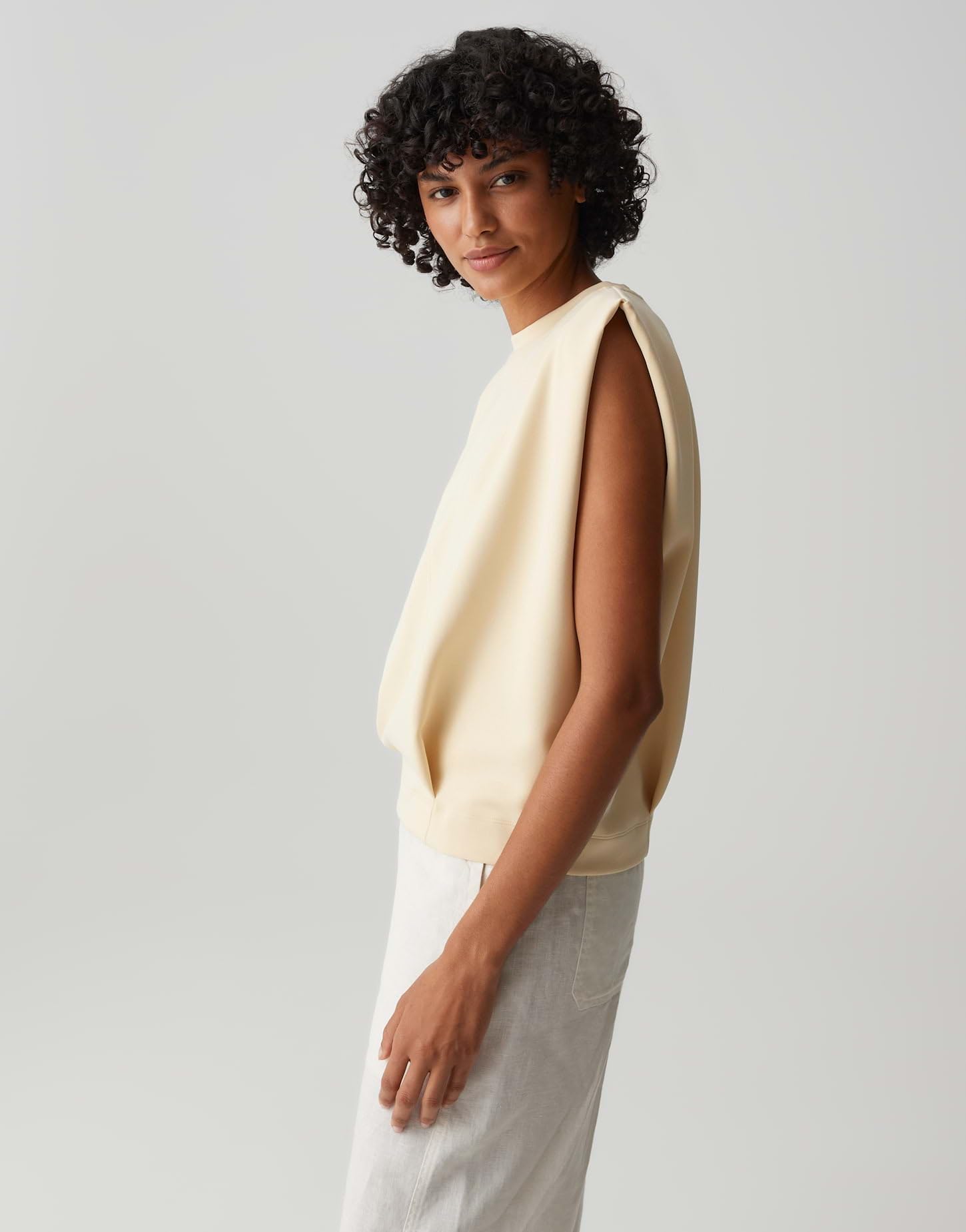 OPUS Damen Sweatshirt | Sweattop mit Faltendetail Regular Fit