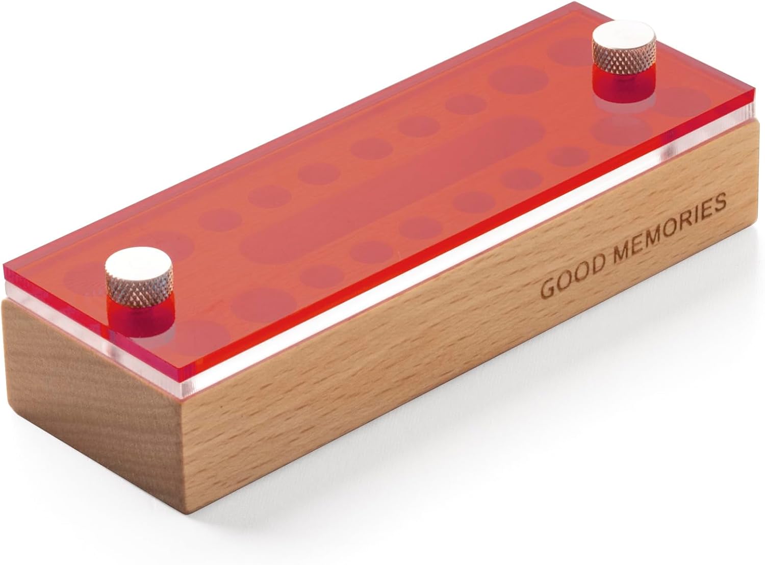 Baby's First Tooth Fairy Box, Acrylic+Wooden Kids Keepsake Organizer for Baby Teeth, Baby Tooth Fairy Box for Lost Tooth Boys and Girls, Christening, New Born Gift (Red)