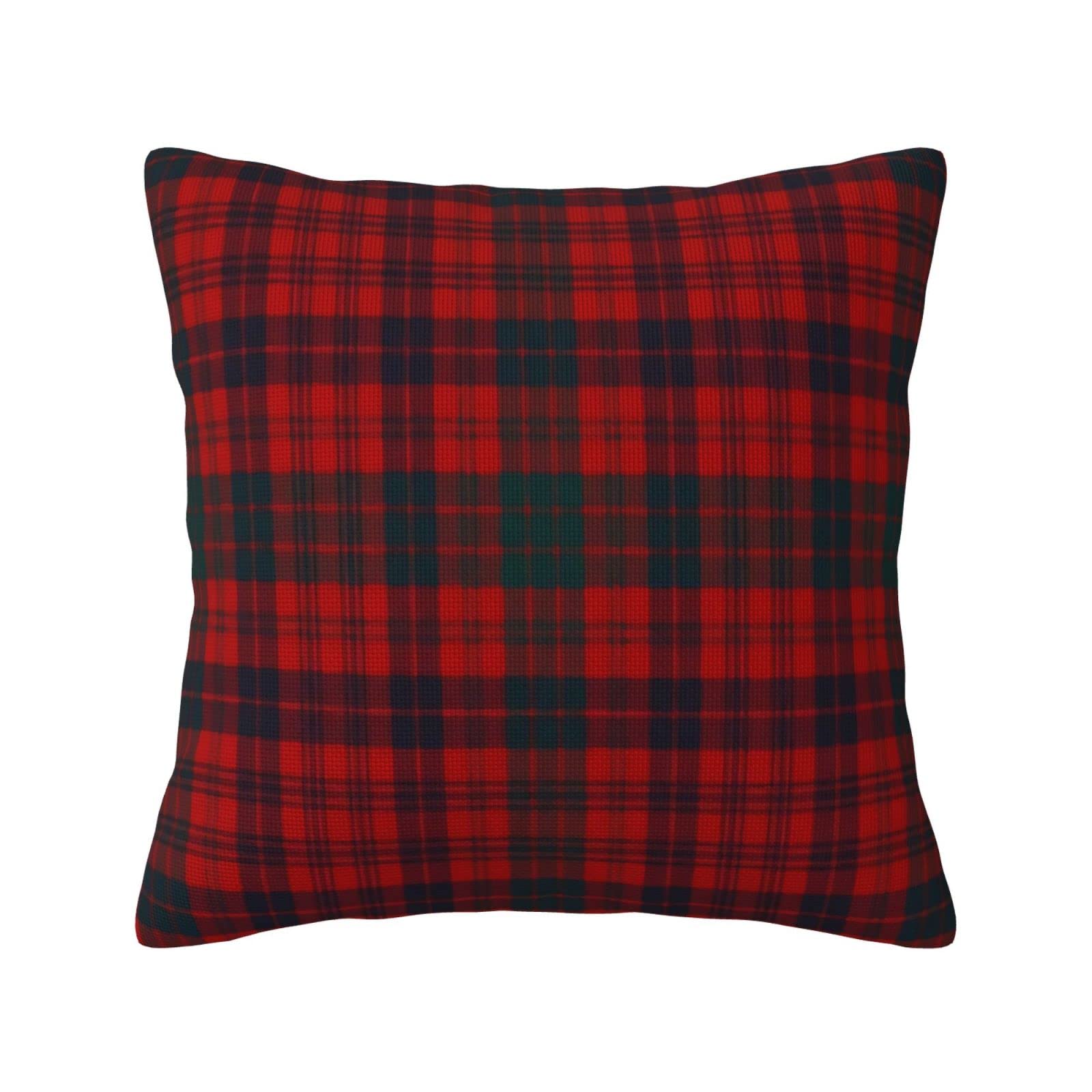 Cushion Cover Ross Red Tartan Clans Of Scotland Classic European Linen Checkered Sofa Cushion Cover 45x45cm