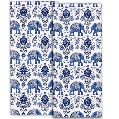 Blaue elefanten-handtücher