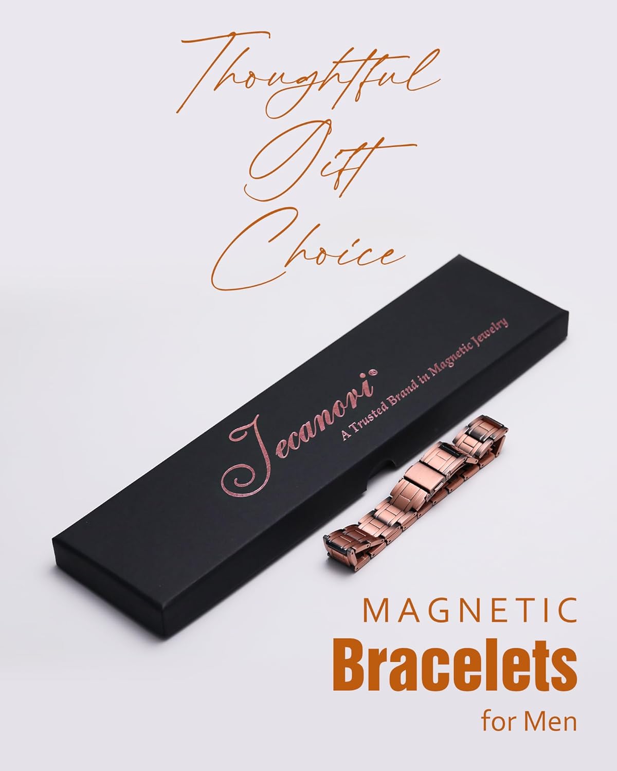 Jecanori Pure Copper Bracelet for Men, Upgraded Magnetic Bracelets for Men with 3500 Gauss Magnets, Mens Pure Copper Bracelet - Image 6