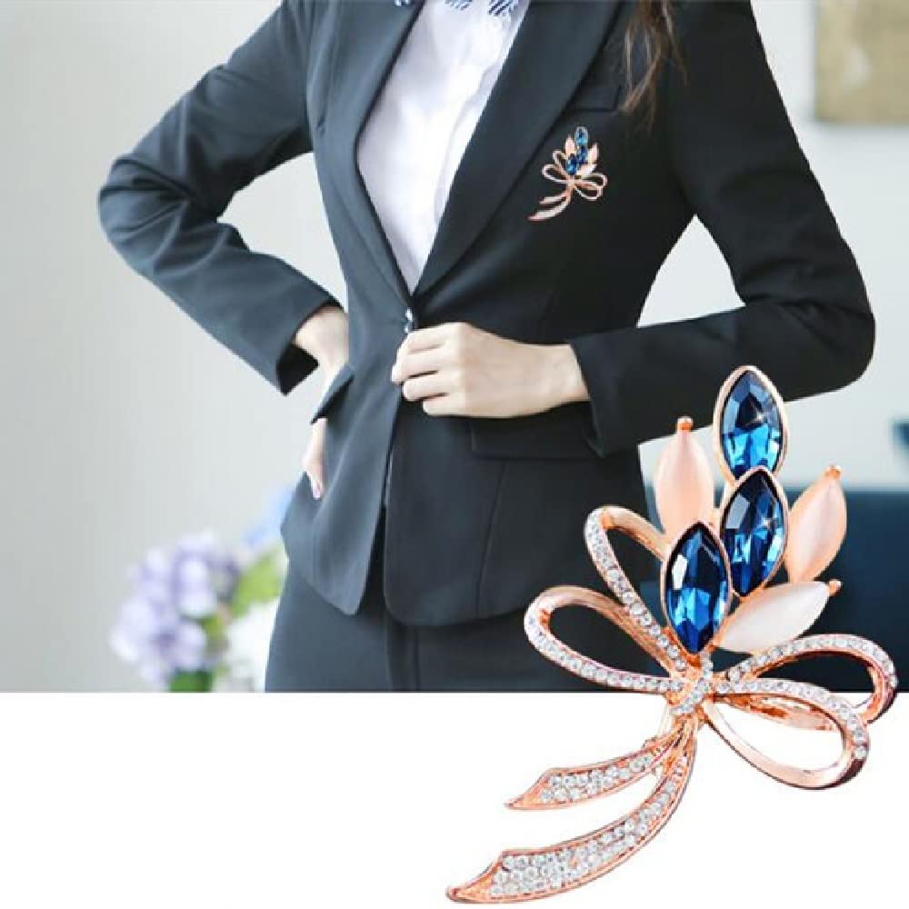 Kristall Brosche Strass Brosche Romantische Hochzeitsbrosche Damen Kleidung Dekorative Accessoires (Color : D)