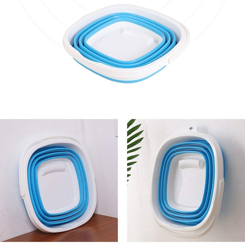 Cubo Plástico Plegable, Cubo Plegable De La Pesca De La Capacidad Grande con La Manija/El Acampar/El Lavado De Coches/La Tina Portátil del Lavadero