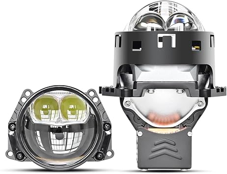 LED Bi-Beam Projector Headlight 80W Prism Lens, Dual Laser, Focused Beam, Penetration Car Accessories