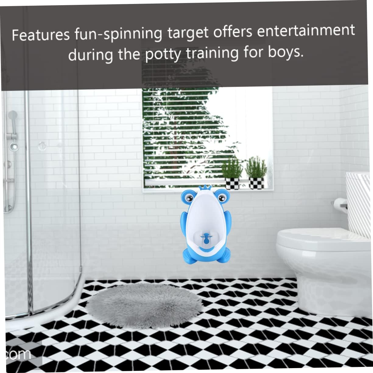 Frog Trainer Standing Urinals Baby Supplies Aiming Froggy That Features Training Boy Shape Potty Toilet Flushing Sounds Cartoon for with Toddlers Blue Kid Urinal Pee Funny