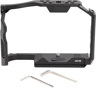 EVTSCAN Camera Cage, Camera Cage Aluminium Alloy Protective Extension Full Camera Cage Rig for Lumix GH6