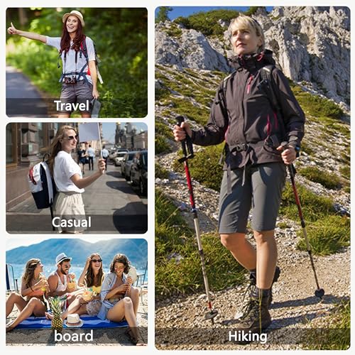 Mivei Short cargo feminino de caminhada de 22,88 cm - secagem rápida leve verão ao ar livre Bermuda