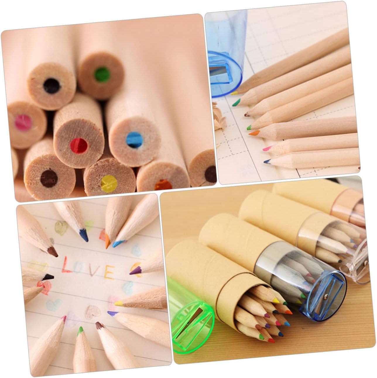 48 Pack Kids Colored Pencils Water Soluble Wood Drawing Set image 3