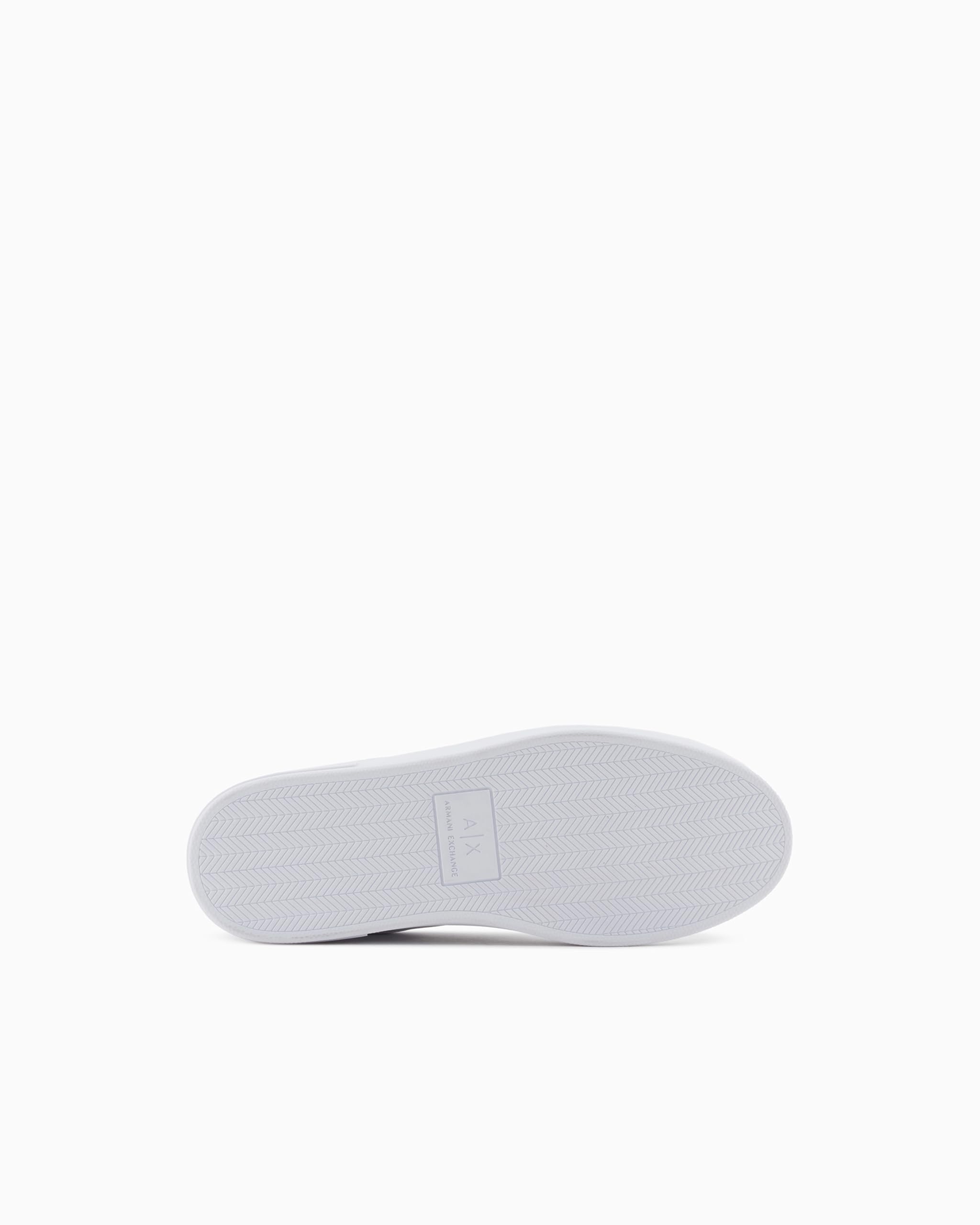 Armani Exchange Scarpe da Ginnastica in Pelle Bianca