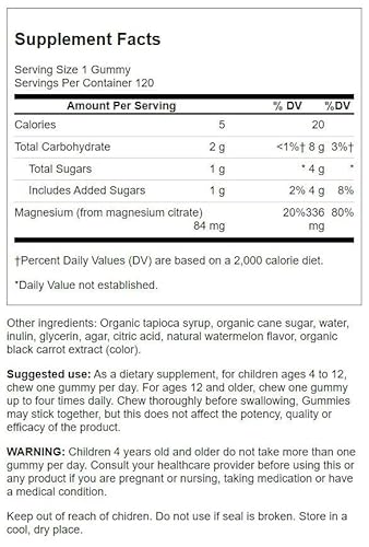 Swanson Magnesium Gummies - Watermelon 84 Mg 120 Gummies #TOP1