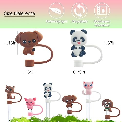 Miniatura 5 de 6 fundas de popote de silicona de 0.4 pulgadas/0.394 in de diámetro, compatibles con vasos Stanley 20, de 30 y 40 onzas, para vaso Stanley de 40 6