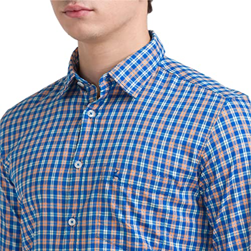 Image of Parx Men's Checkered Slim Fit Shirt