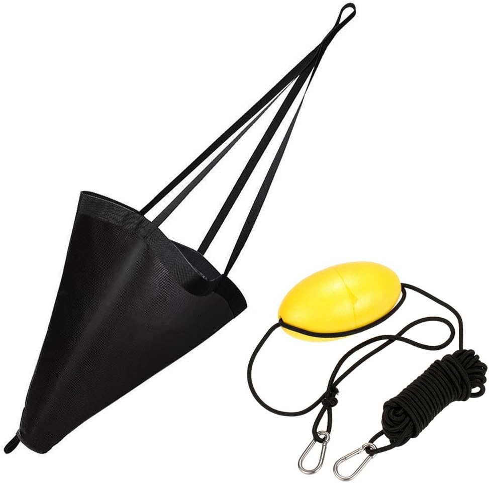 MOOCY Drift Sock Sea Anchor Drogue with 30ft Kayak Tow Rope Line Buoy Ball Float Leash Sea Brake System for Marine Boat/Yacht/Jet Ski/Inflatable/Power Boat/Sail Boat