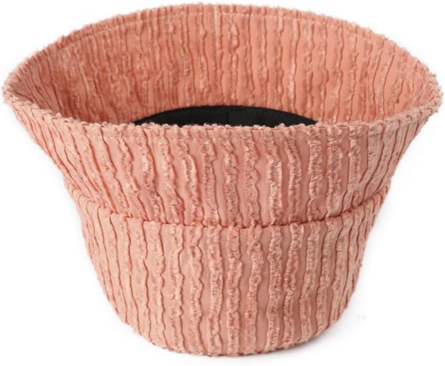 HBJWOV Spring and Autumn Fisherman Hat Powder Bucket Basin Hat Casual Visor Women Sun Hat