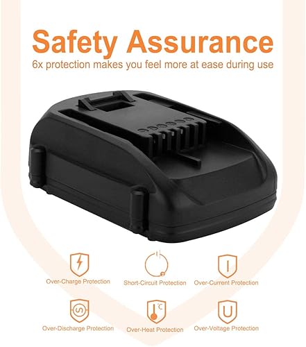 Miniatura 5 de Shentec - Batería de repuesto compatible con Worx WA3512 WA3511 WA35121 compatible también con 20 V Worx WA3520 WA3525 Li-ion