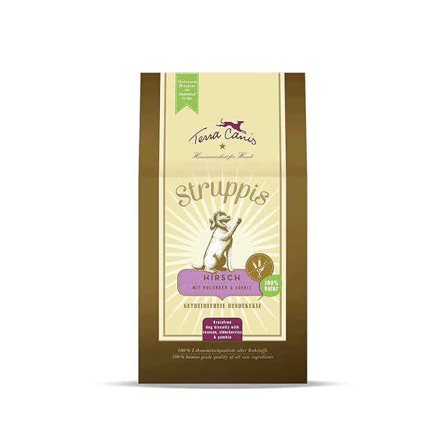 Terra Canis Venado con saúco y Calabaza, Struppis Snack para Perros, 375g