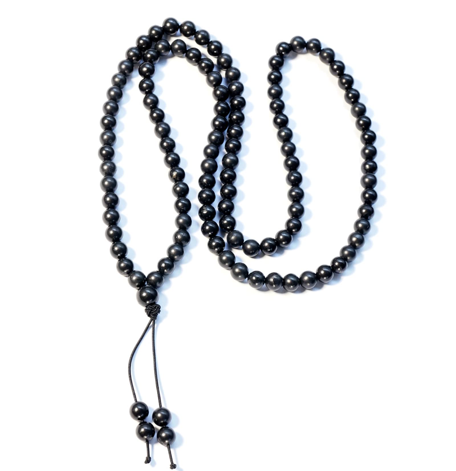 RICHRAIN Shungite Collana Shungite Emf Protezione Shungite Perline Elite Shungite, Pietra