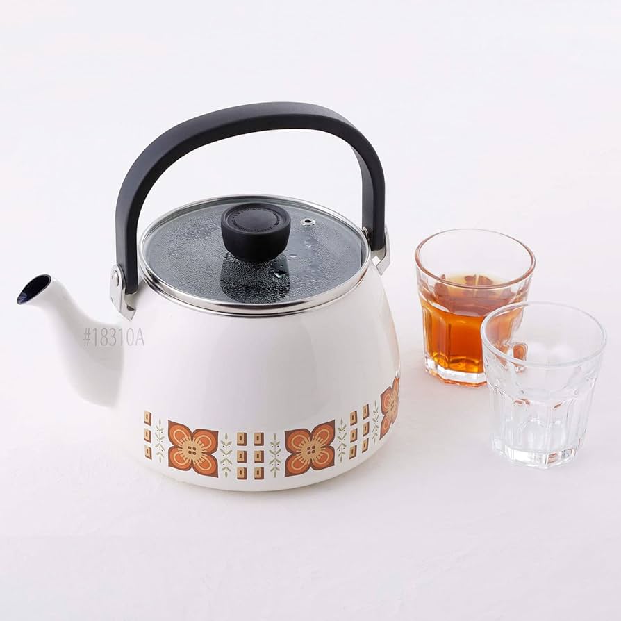 Amazon｜富士ホーロー 70年代復刻柄 昭和 レトロ 琺瑯 ケトル 2.5L IH