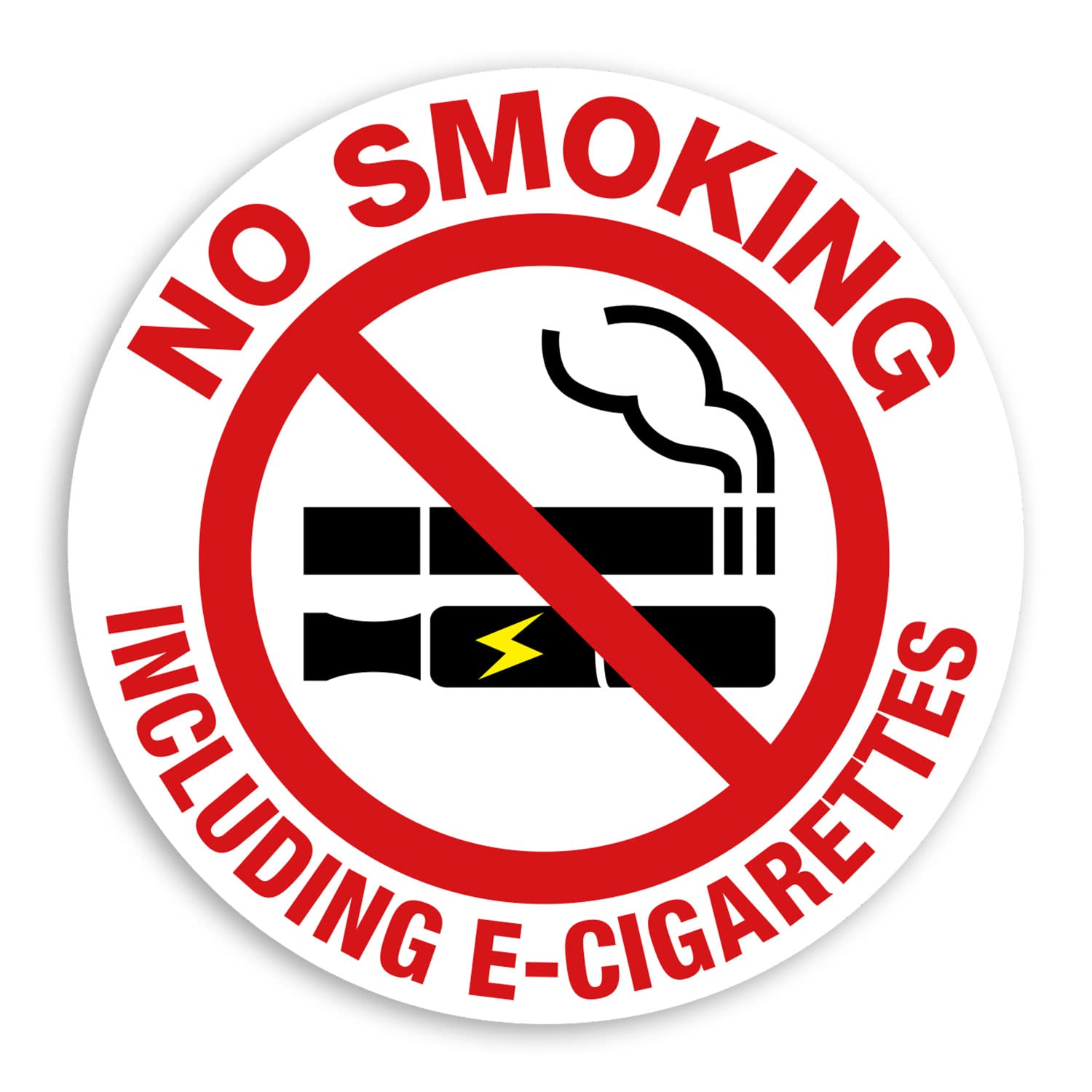 2 x 10cm No Smoking No E-Cigarettes Vinyl Stickers - No Vaping Sign Office  Shop Sticker #70669 : Amazon.co.uk: DIY & Tools