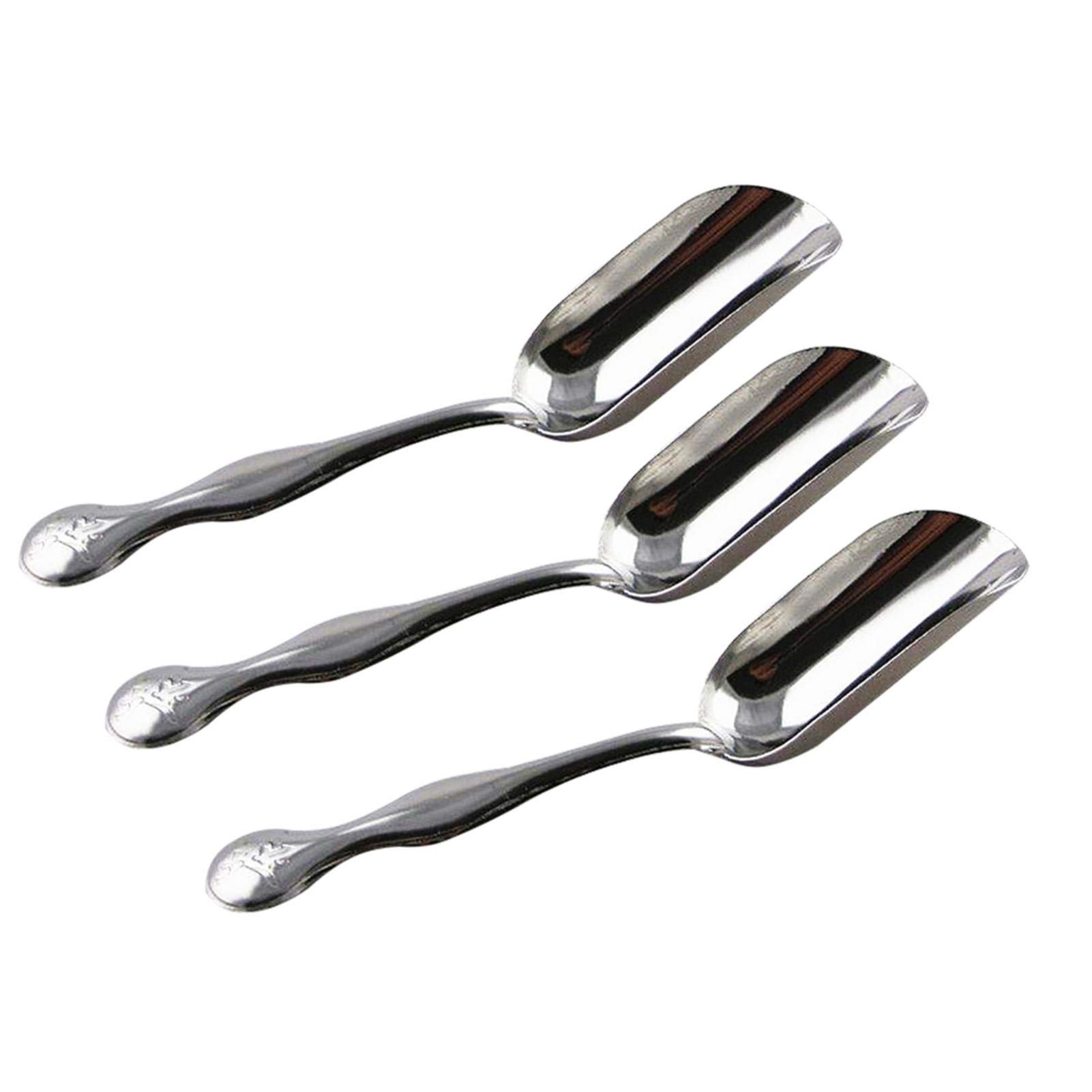 E-far - Set di 6 mini palette per ghiaccio da 85 g, in acciaio inox, ideali per caramelle, cubetti di ghiaccio, farina, zucchero, caffè