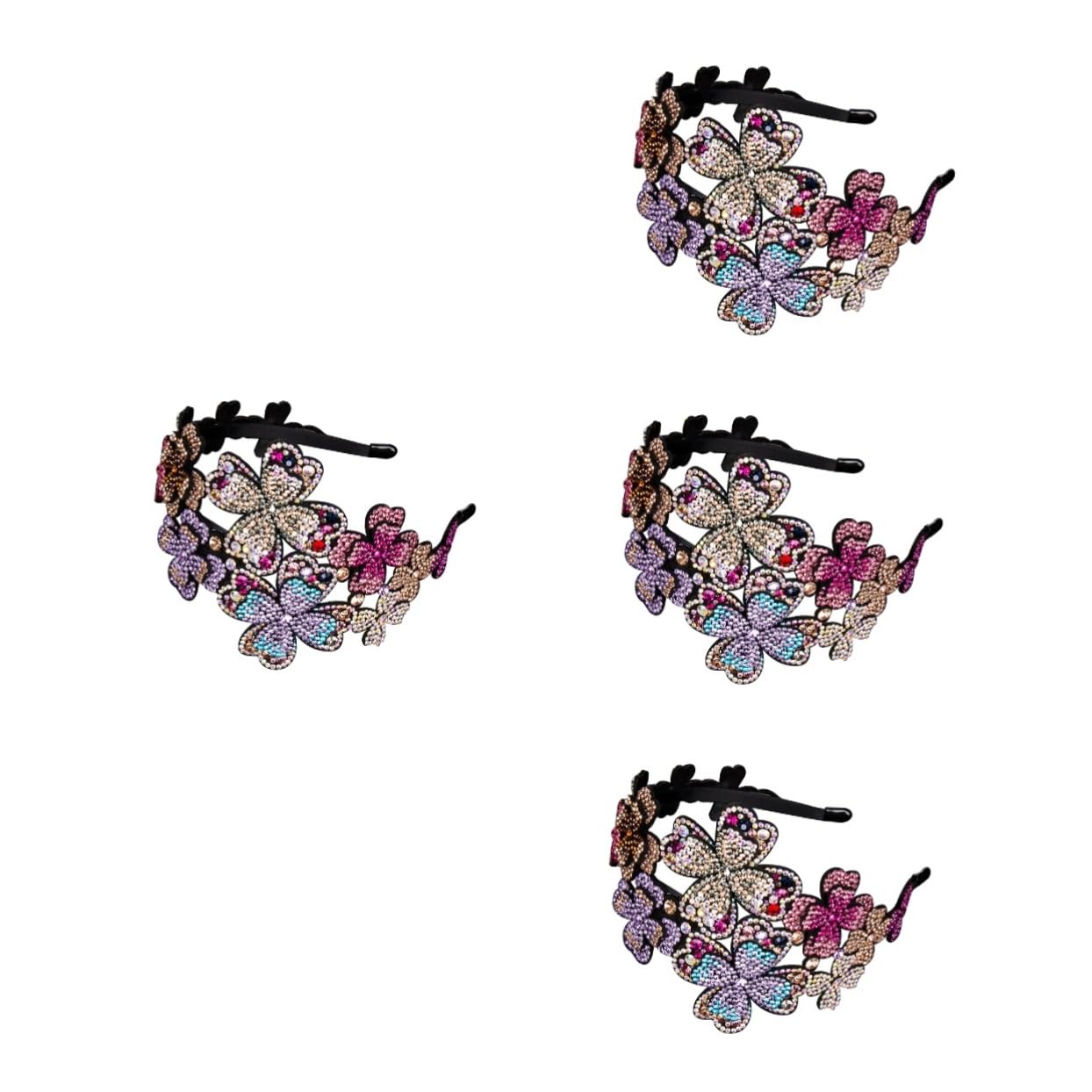 Ipetboom 4pezzi Cerchietto Flapper Vintage Per Donne Accessorio Per Matrimonio Prom e Natale Tieni Posto e Occasione
