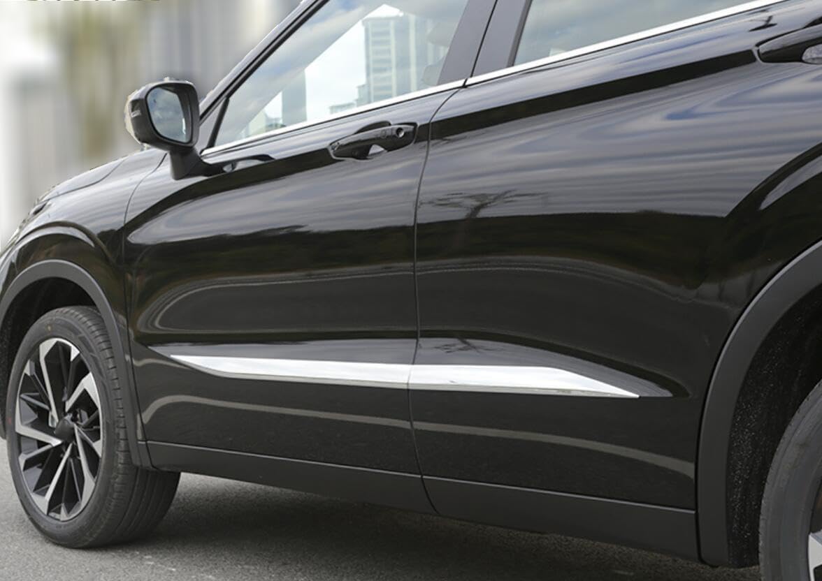 ABS Chrome Car Body Door Side Molding Trim sill Cover Guard Compatible for Mitsubishi Outlander 2022 2023 2024 2025, silver