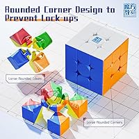 Vista 5 de BroMoCube MoYu Meilong Magnetic Speed Cube Set 2x2 3x3 4x4 5x5 WCA Competition and Educational Cube Bundle Box for Gift Toys