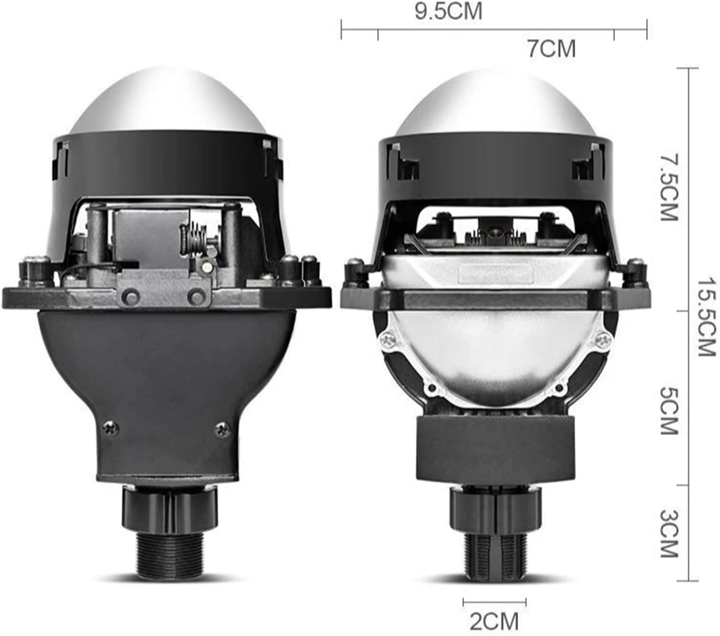 2.5-Inch Laser Dual-Beam LED Headlight Lens Small Sun Style H4 H7 Car Motorcycle Universal Penetration Accessories