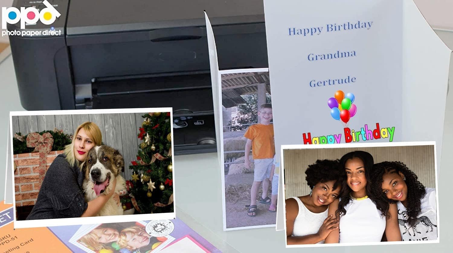 PPD Inkjet Glossy Greeting Card Paper Super Heavyweight 8.5x11" 240gsm with Envelopes x 50 Sheets PPD-51-ENV-50