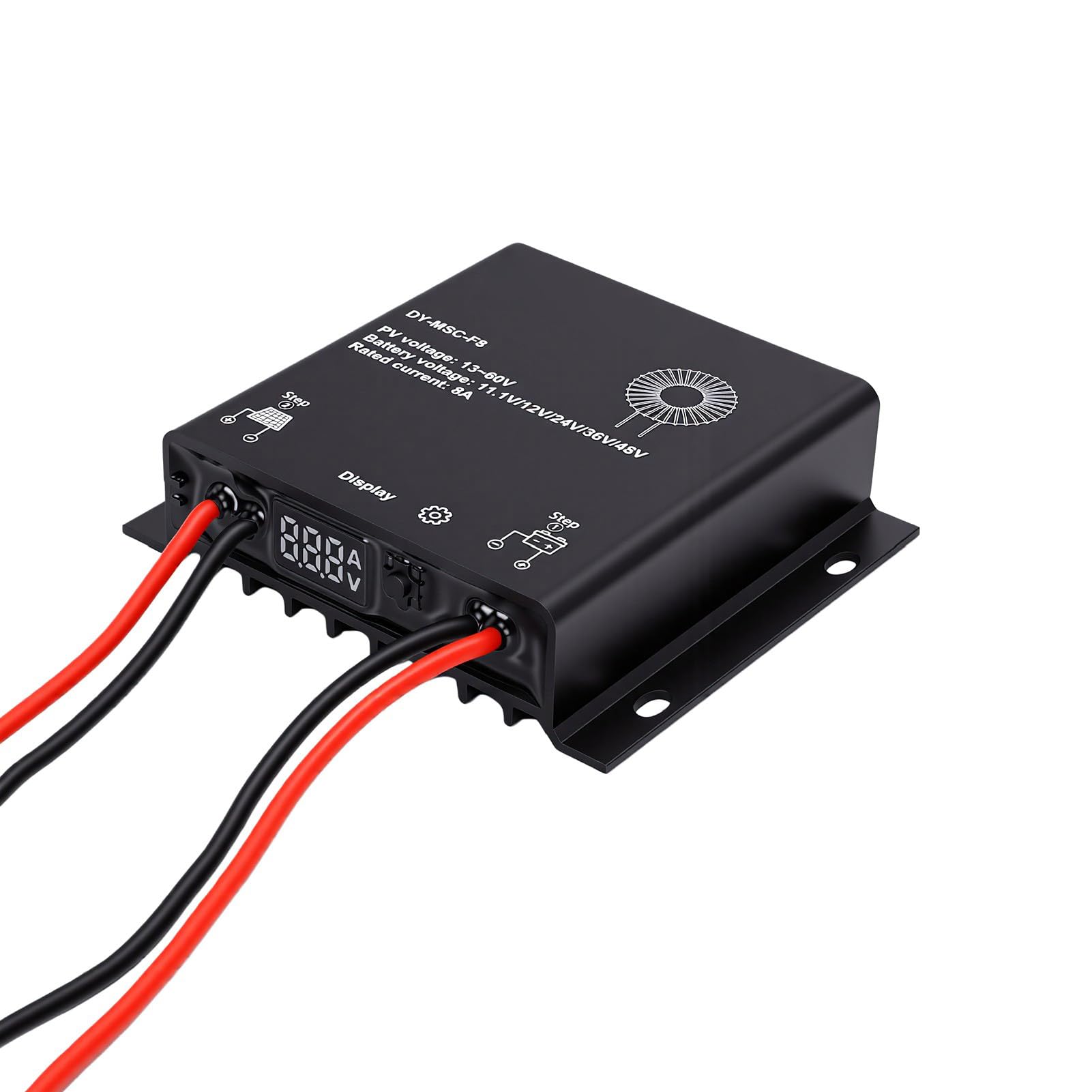 Marhynchus Contrôleur de Charge Solaire MPPT 8A 150W IP67 étanche pour