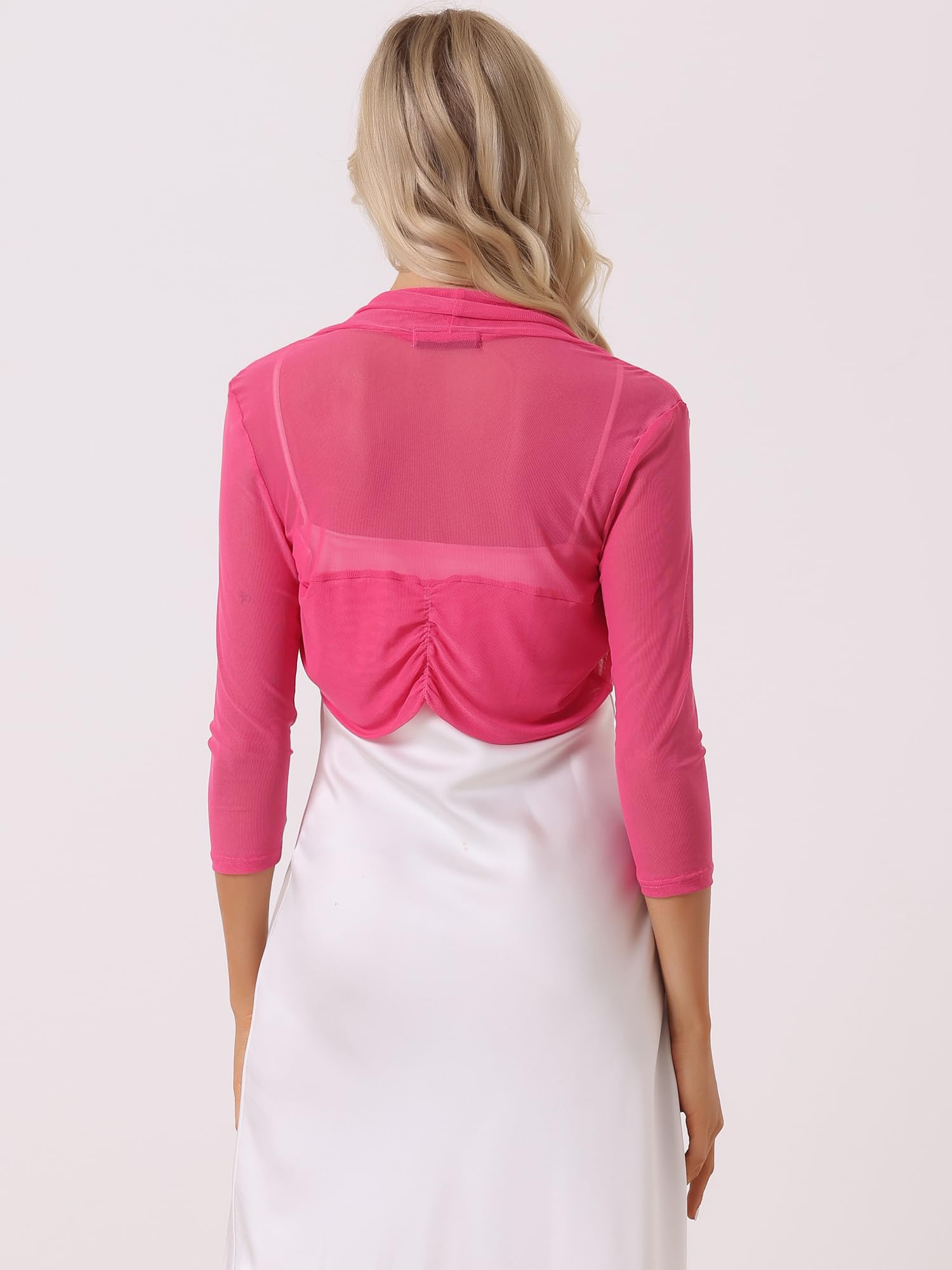 Allegra K Hauts Boléro Semi-Transparents à Manches Longues Élégants pour Femmes