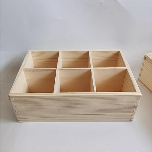 Miniatura 9 de Gralara Portalápices de madera 6 compartimentos organizador duradero multiusos para marcador