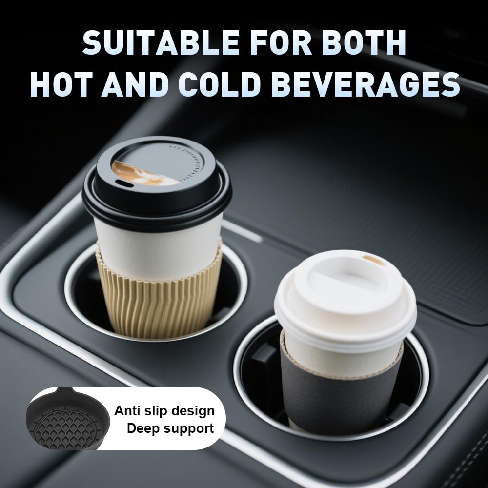 2025 New Durable Car Cup Holder Coaster Upgrade Multifunctional Silicone Cup Holders Insert Non-Slip Car Interior Accessory Universal — view 5
