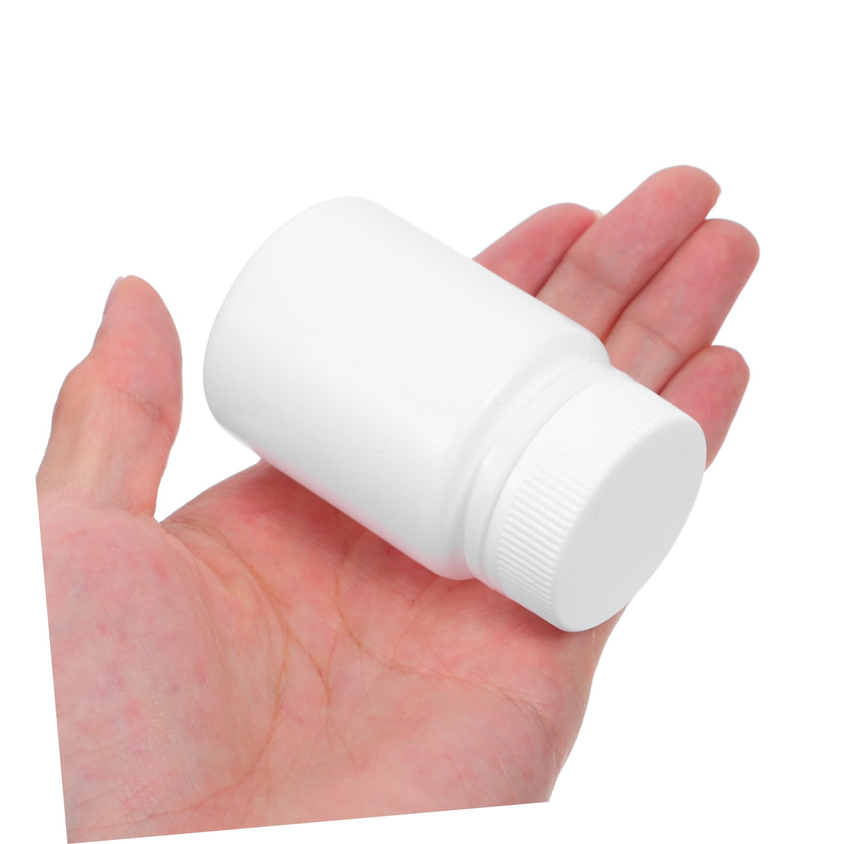 Frasco Farmacéutico Redondo PE 50ml Tapa de Rosca, 100 unidades | Boca Ancha, Hermético, Resistente a Roturas, para Cápsulas, Medicamentos y Suplementos Diarios