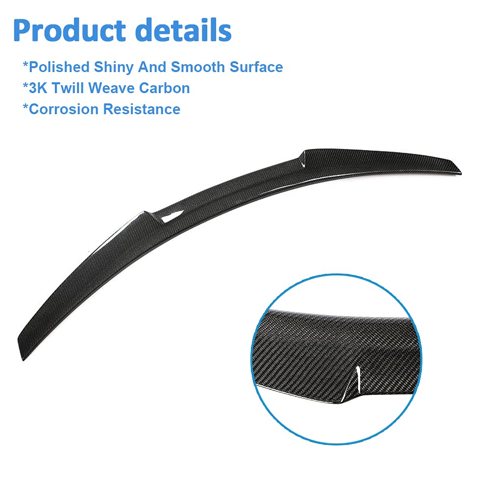 Spoiler posteriore in vera fibra di carbonio per BMW Serie 2 F22 F87 M2 220i 228i 230i M235i M240i Coupé 14-19, spoiler per baule tipo M4 Highkick