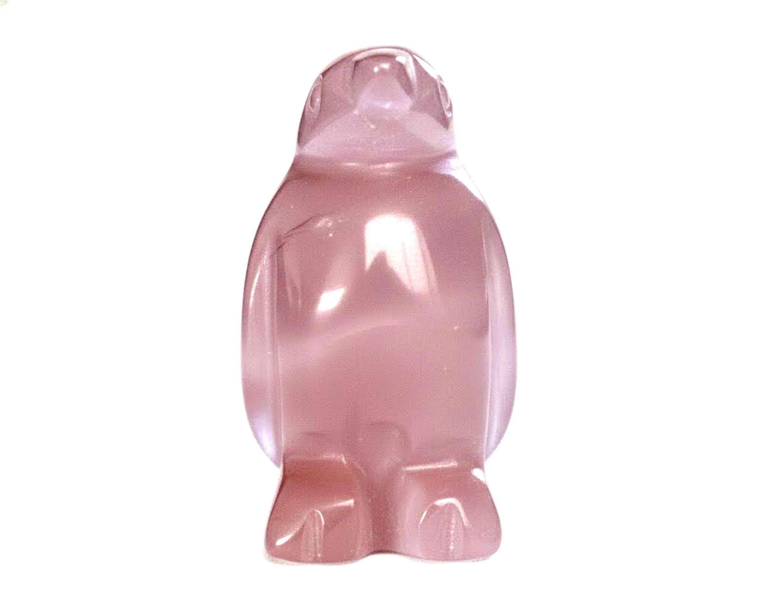 Amazon.com: Rose Quartz Penguin – Hand‑Carved Pink Stone Spirit