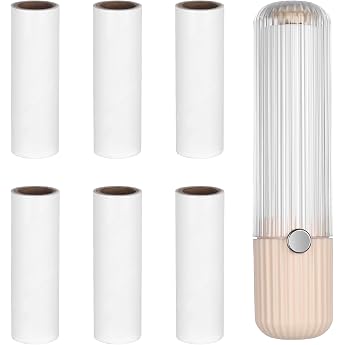 1 Lint Roller Pet Hair with 6 Refills Lint Roller for On the Go Mini Portable Lint Roller Reusable Lint Rollers Lint Remover Clothes Rollers Clothes Roller for Clothes Sofa
