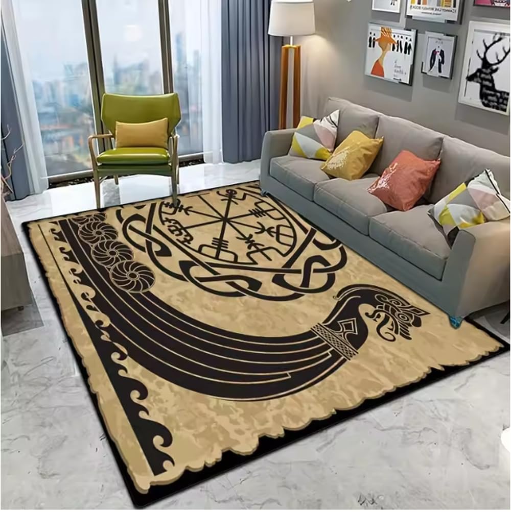 Tapis Viking Rune vintage pour creer un salon cosy et elegant