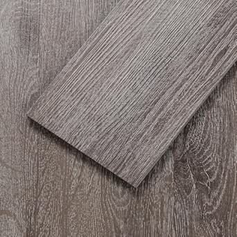 Peel and Stick Floor Tile, Luxury Vinyl Plank Flooring, 36-Pack, 54 Sq.ft, Classic Gray