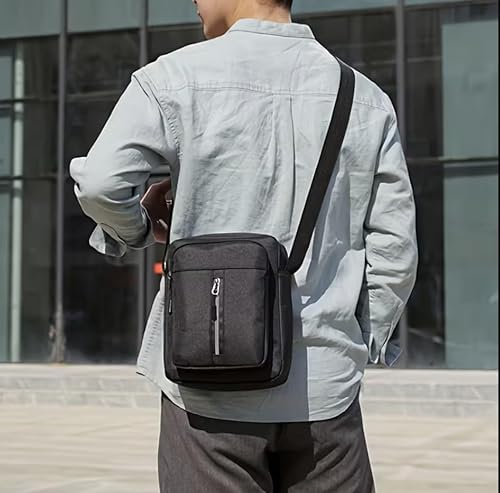 Wayfare Men's Crossbody Shoulder Bag 5 pockets (Grey)