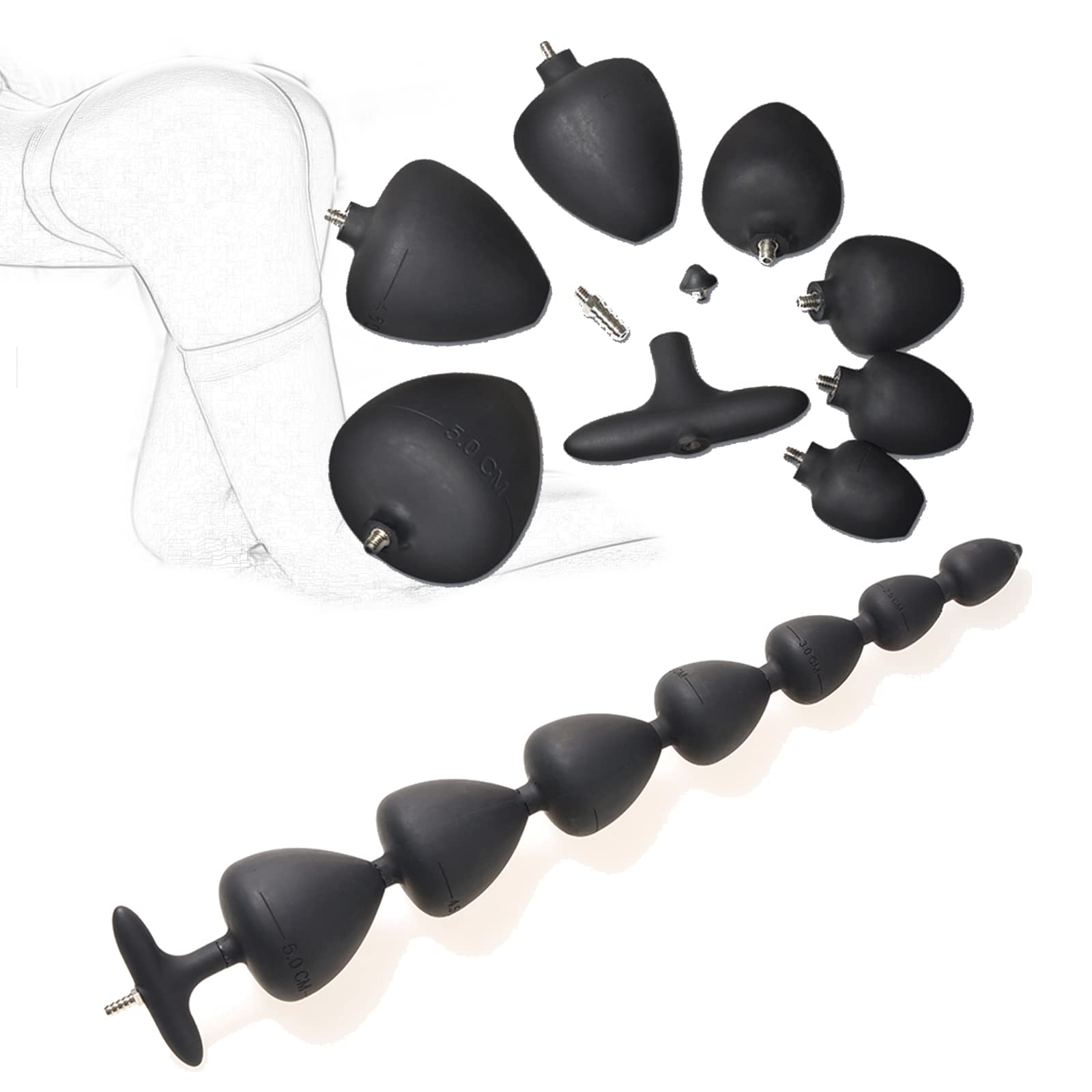 Perline Anali Catena Anale Plug Anale In Silicone Butt Plug Dildo Anale Con Sfere Intercambiabili Stimolazione Della Prostata Masturbatore Dell'ano Giocattolo Sessuale