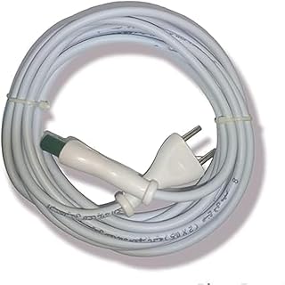 سلك إمداد الطاقة الجاهز بسمك 0.5 مل، سلك نحاسي معتمد، سلك إمداد طاقة ممتاز لجميع توصيلات الكهرباء الخفيفة في الأماكن الداخلية (وصلة بيضاء، طول 10 متر)