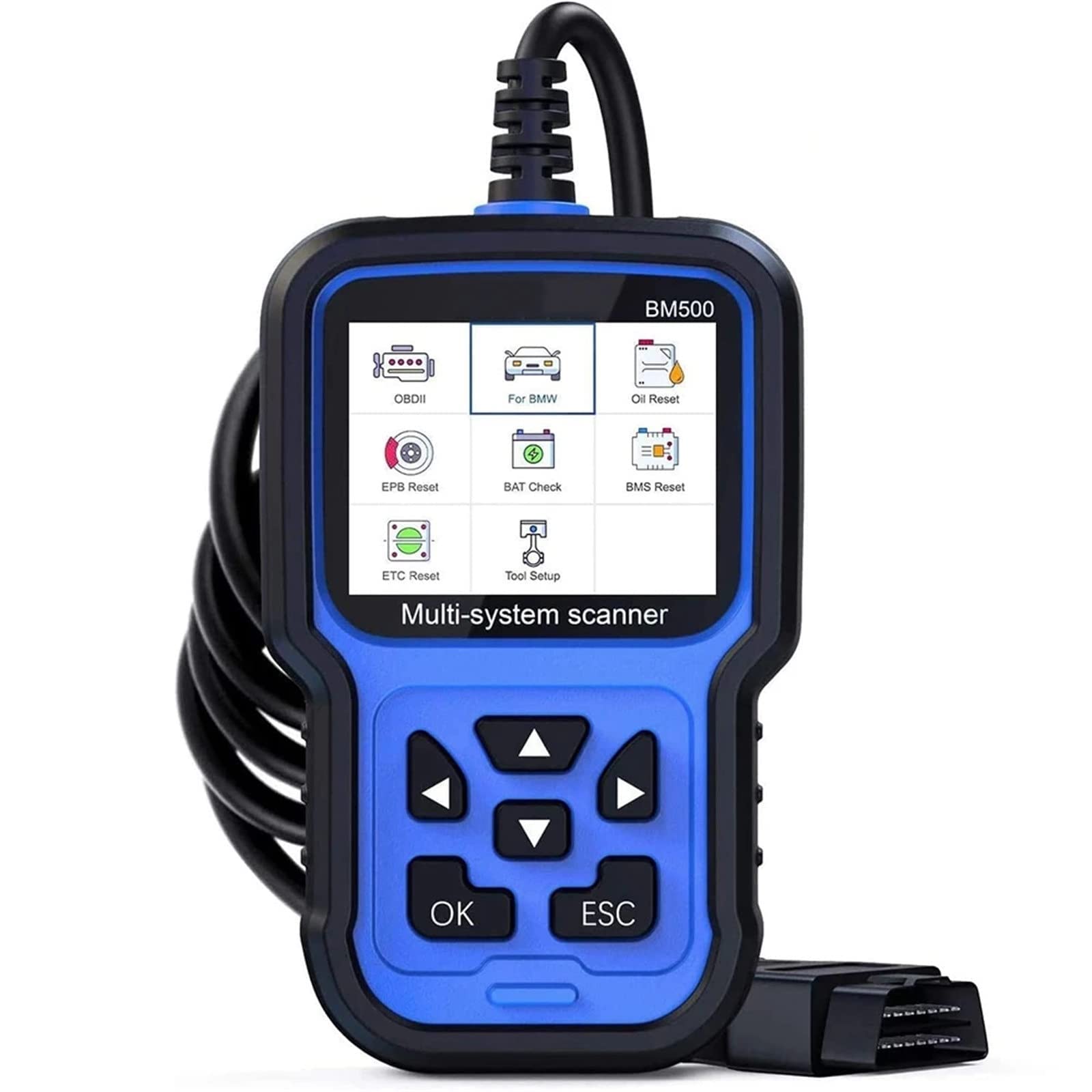 Escáner automotriz con reinicio de aceite y sistema SAS