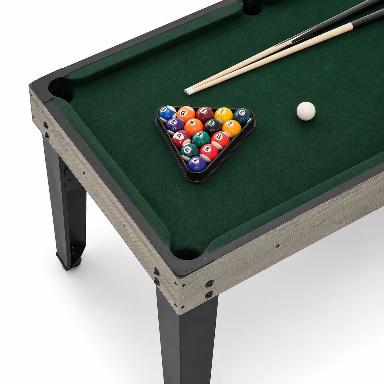 Tavolo multifunzione 10 in 1 con biliardo, biliardo e ping pong | Con 10 giochi e piastre impilabili per serate in famiglia, sala giochi e bambini dai 6 anni in su
