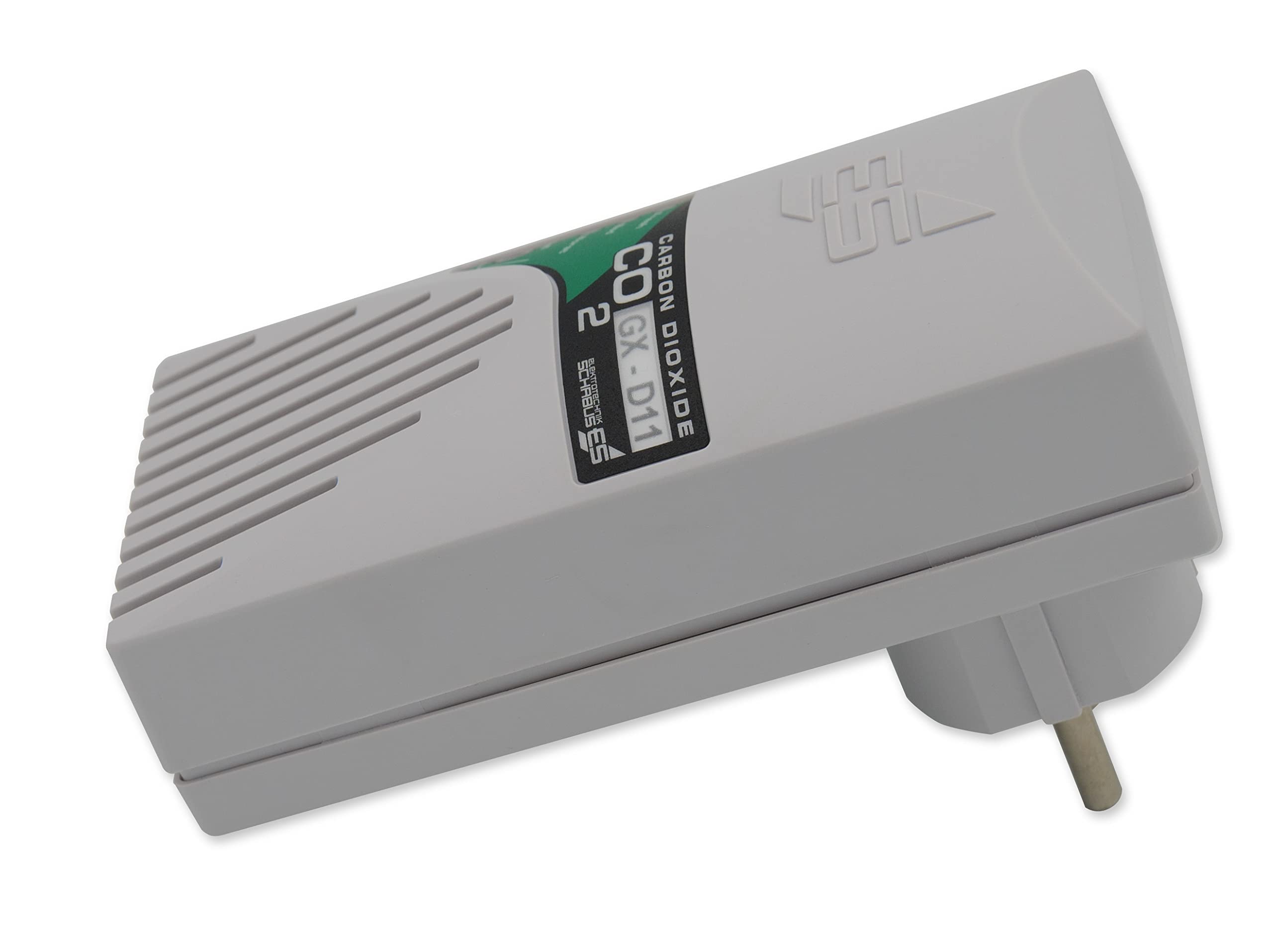 Schabus GX-D11 CO₂ Steckdosen-Ampel ideal für Arztpraxen | Plug & Play CO₂-Warngerät, LED-Ampel (grün/gelb/rot), Akustisches Signal, Automatische Kalibrierung