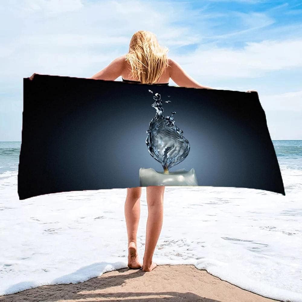 Telo Mare In Microfibra, Candela Bianca Asciugamano Da Spiaggia 200 X 200 Cm Grande Ultra Morbido Antisabbia Telo Da Spiaggia Donna Uomo Per Mare, Spiaggia, Piscina, Viaggio -5S2G/H3D