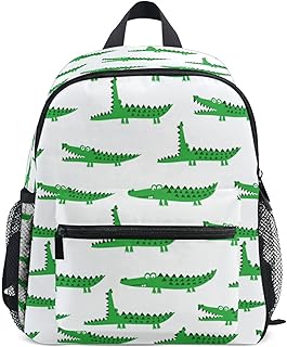 JUNZAN Funny Alligator Crocodile Mini Backpack for Boys Girls Kid Toddler Preschool Bookbag Student Bag Travel Daypack