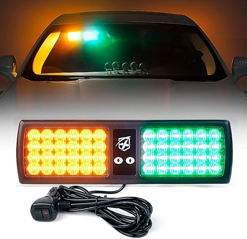 Vista 22 de Xprite - Luces LED estroboscópicas para vehículos de emergencia Ámbar,verde ámbar.,Azul,Verde,Rojo -,rojo y azul,Blanco,Blanco y azul,blanco
