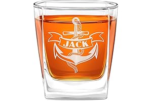 Personalized Engraved Whiskey Glasses for Men - Custom Old Fashioned Etched Glassware