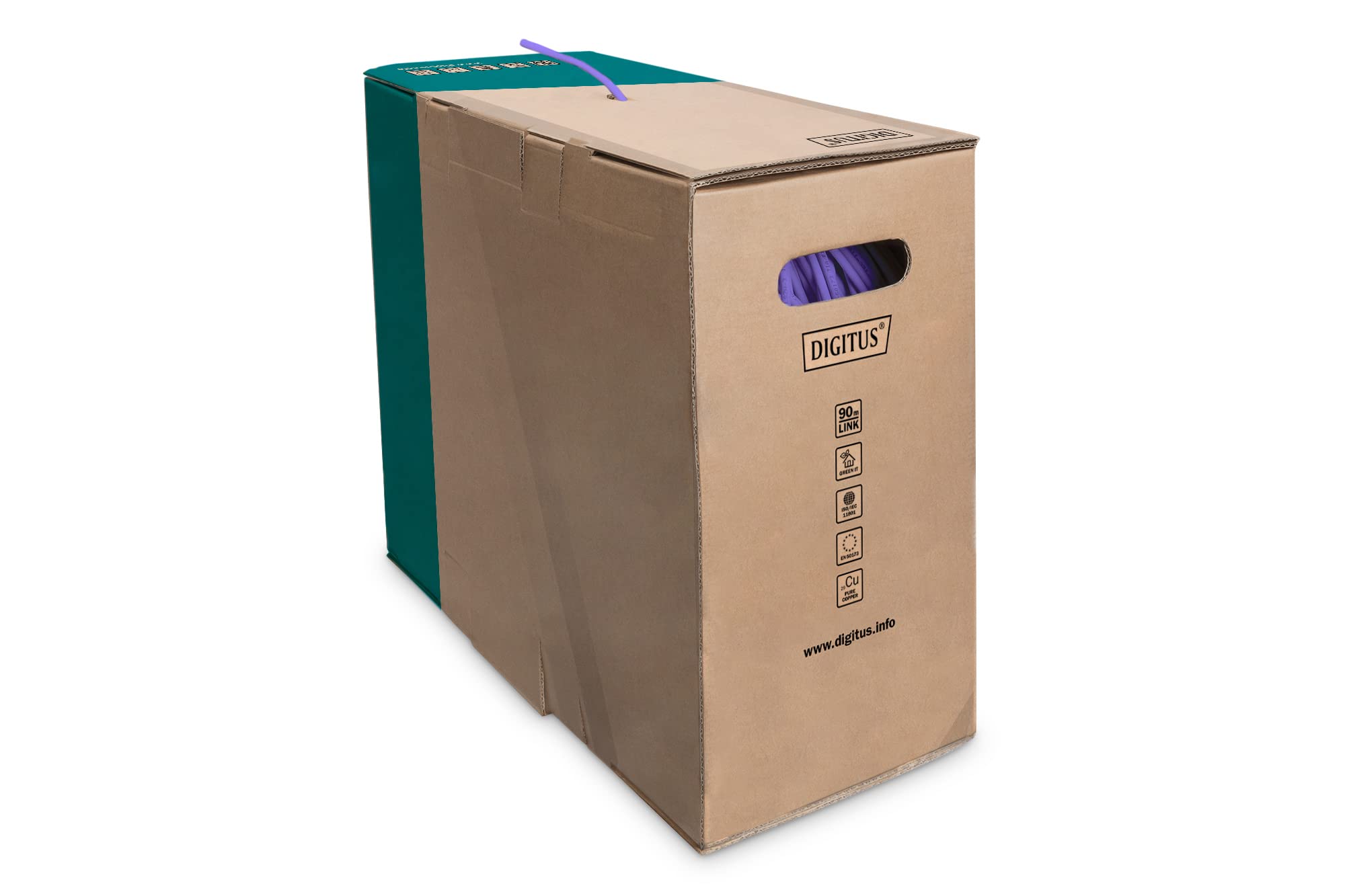 Digitus DK1623VH1 Matassa, Cavo Solido, Schermato F-Utp per Reti, Categoria 6 in Rame Halogenfree, 100 mt, Simplex - LSZH-1 - Eca, Cat-6 - F-UTP - 100m